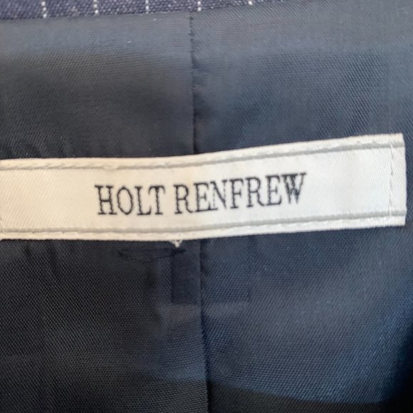 HOLT RENFREW -  Woman's pinstripe dark grey cropped blazer - GIRL BOSS! - Picture 4 of 4